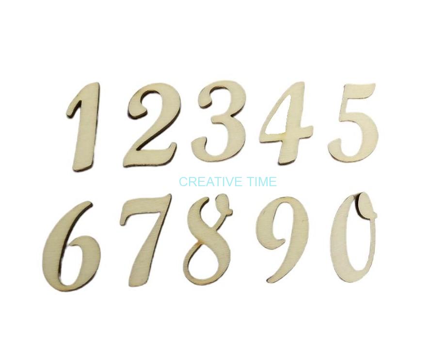 Drevené číslo 3 cm - č. 8