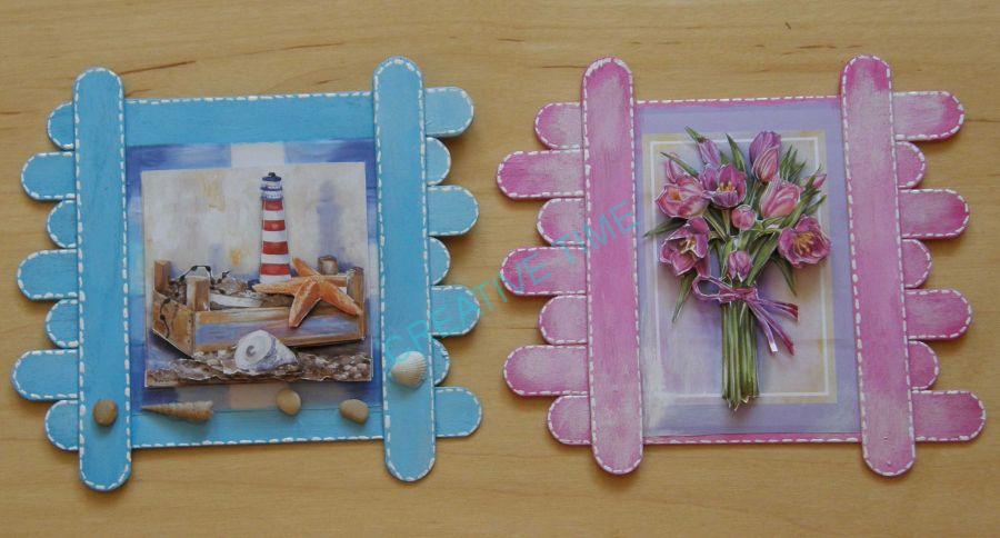 Drevené paličky farebné 8,8 x 0,5 cm - 100 ks