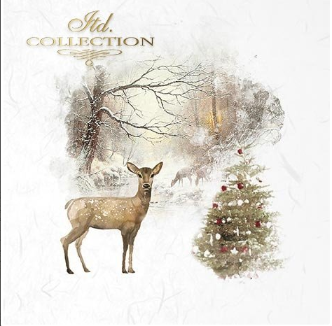 Ryžový papier RSM026 - sada 6 ks - Vianoce, príroda