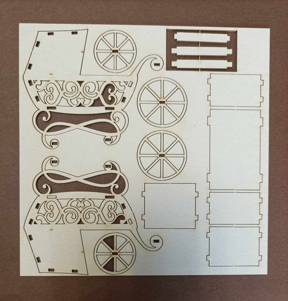 Lepenkový výrez chipboards 3D kočiar
