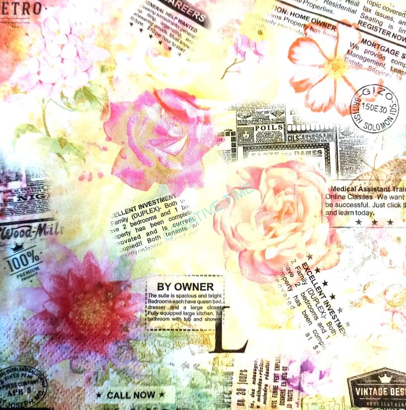 Servítka kvety rôzne