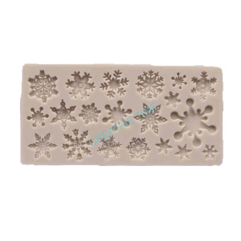 Silikónová forma vianočná - Vločky, č.01 