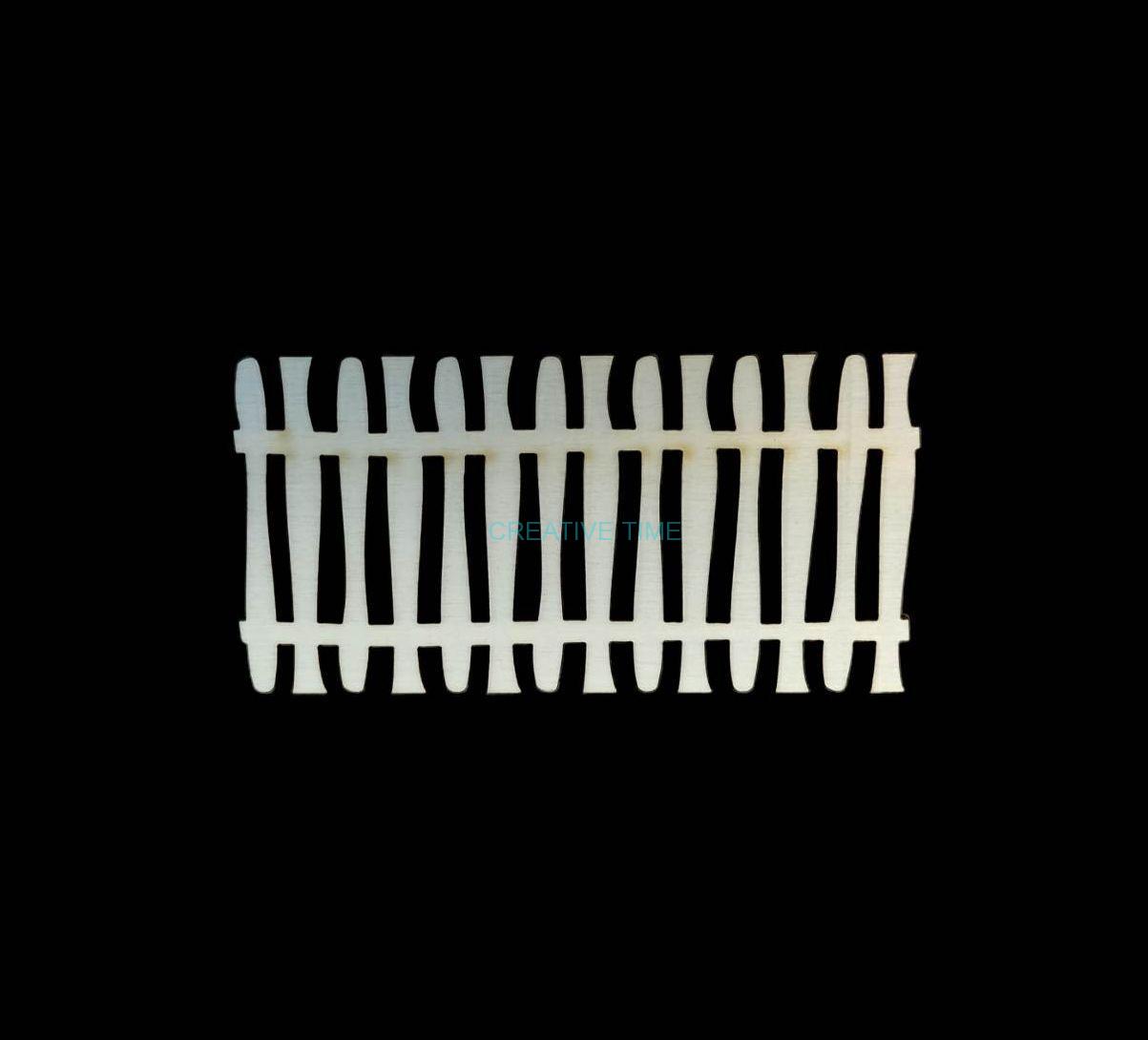 Drevený výrez plot 10x5 cm