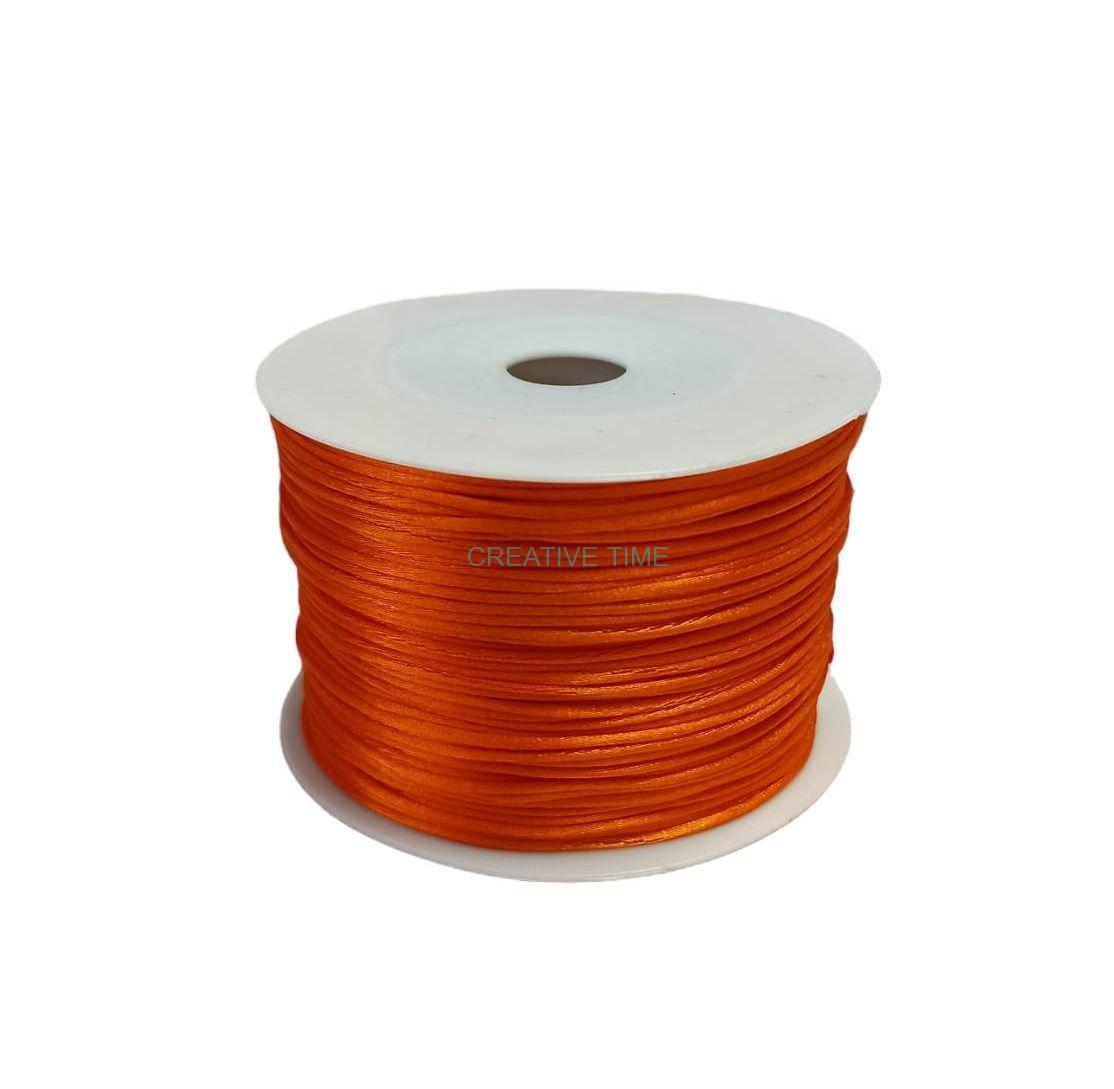 Saténová šnúra 1 mm, 10 m - oranžová