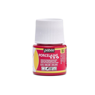 Farba na porcelán - PORCELAINE 150, č.06 - Scarlet Red - 45 ml