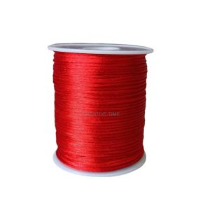 Saténová šnúra 2 mm, 10 m - červená