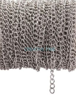 Retiazka predlžovacia 3x4 mm - platina - 1m