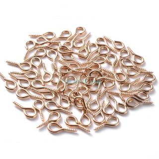 Očko šrubovacie - zlatá svetlá - 4x8 mm - 50 ks