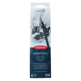 Sada grafitových ceruziek GRAPHIC, 6 ks