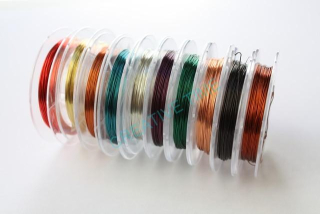 Drôt farebný - zlatý - 0,2 mm - 18 m