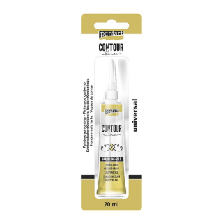 Kontúra Pentart 20 ml trblietavá zlatá