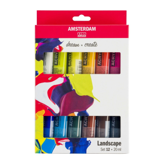 Akrylová farba AMSTERDAM, sada Landscape 12x20 ml