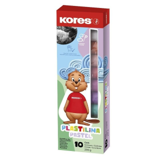 Plastelína Kores pastel 10 ks - 200 g