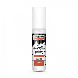 Akrylová farba matná, 20 ml, titánovo biela