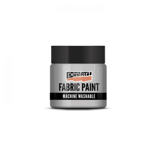 Farba na textil Pentart 50 ml, krycia metalická strieborná