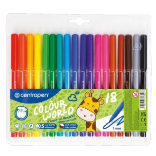 Fixy Centropen vyprateľné - 18 ks