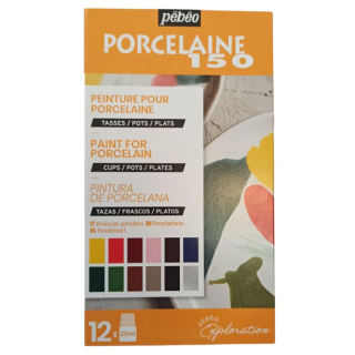 Farba na porcelán - sada 12 x 20 ml