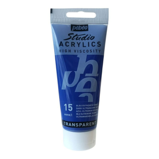 Akrylová farba Studio Acrylics 100 ml, 15 Dark ultramarine blue