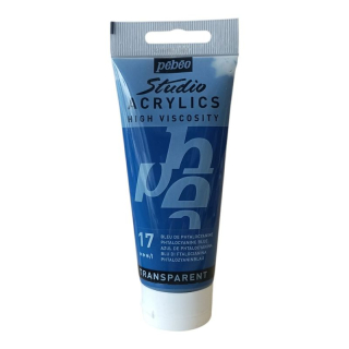 Akrylová farba Studio Acrylics 100 ml, 17 Phtalocyanine blue
