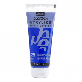 Akrylová farba Studio Acrylics 100 ml, 25 Opaque light ultramarine blue