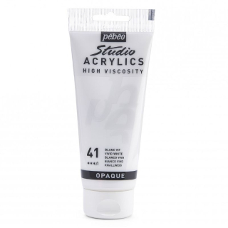 Akrylová farba Studio Acrylics 100 ml, 41 Vivid white