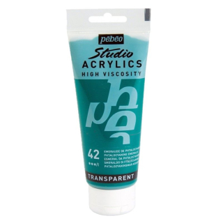 Akrylová farba Studio Acrylics 100 ml, 42 Phtalocyanine emerald