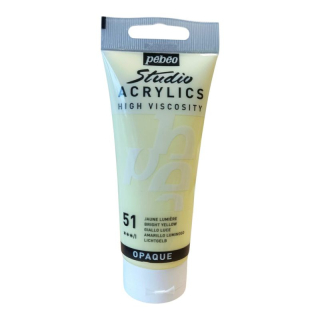 Akrylová farba Studio Acrylics 100 ml, 51 Bright yellow