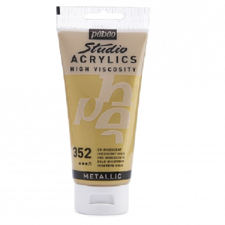 Akrylová farba Studio Acrylics 100 ml, 350 Iridescent precious gold