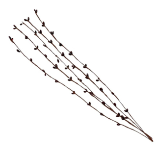 Dekorácia vetvička s púčikmi 38 cm - bordová - 1 ks