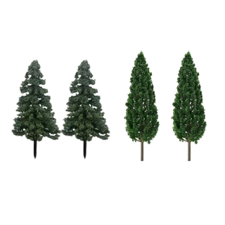 Dekorácia mini stromy 6 a 7 cm - 4 ks