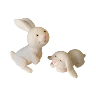 Dekorácia zajačik 4 cm - 2 ks