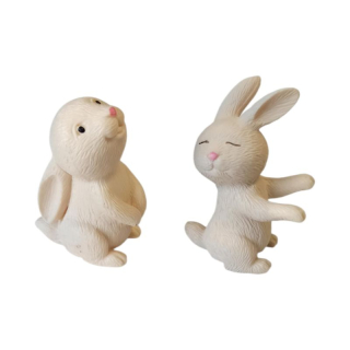 Dekorácia zajačik 4,5 cm - 2 ks