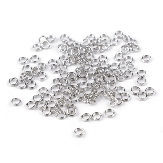 Dvojitý krúžok strieborný, 6 mm - 50 ks