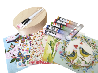 Kreatívny set  - Krabička oválna decoupage