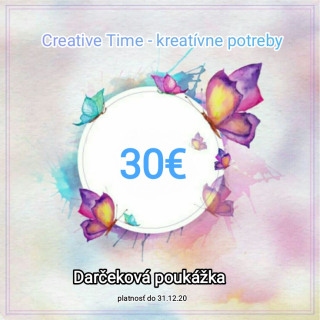 Darčeková poukážka - 30 €