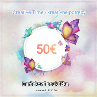 Darčeková poukážka - 50 €