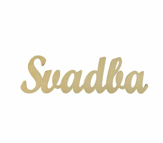 Drevený výrez "SVADBA" 12 cm