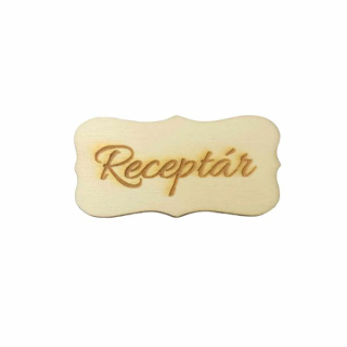 Drevený výrez tabuľka "Receptár"