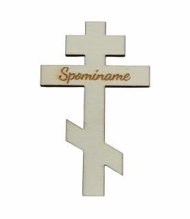 Drevený výrez - Kríž Spomíname pravoslávny 10 cm