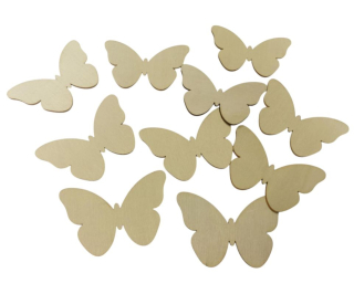 Drevený výrez motýľ 3x2 cm - 5 ks