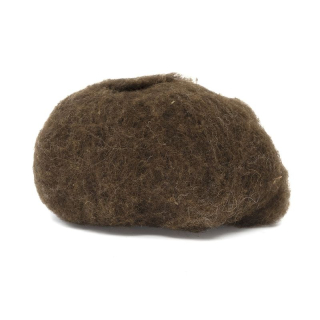 Vlna na plstenie mykaná - tmavo hnedá - 20 g