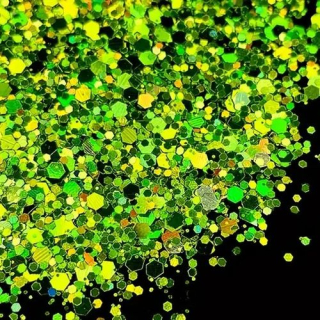 Glitre mix 50 g - zelená
