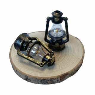 Dekorácia - petrolejová lampa 6 cm - mosadz