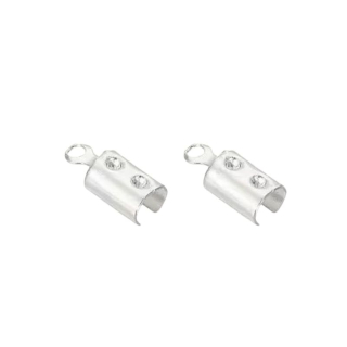 Koncovka 12x5 mm, 10 ks - strieborná