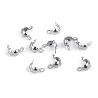 Kalota - nerezová oceľ - 8x4 mm - 10 ks