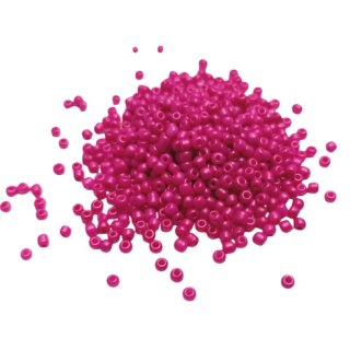 Korálky rokajl 2 mm, 25 g - ružová krikľavá