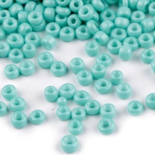 Korálky rokajl 2 mm, 25 g - tyrkysová zelená