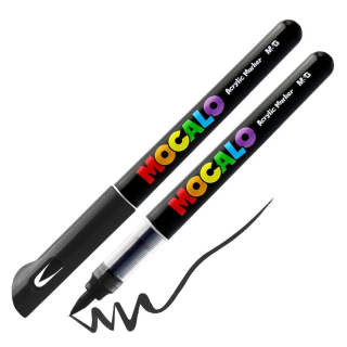 Akrylová fixa Mocalo M&G, brush - čierna