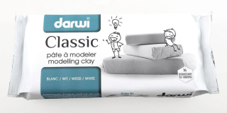 Modelovacia hmota samotvrdnúca DARWI, biela, 1000 g