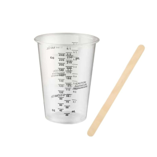 Plastová odmerka 230 ml + palička - 5 ks